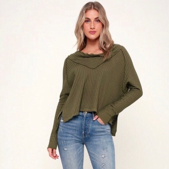 Free People Tops - FREE PEOPLE WILDCAT THERMAL | moss green 💚